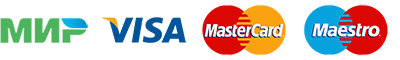 Способы оплаты Visa, MasterCard, Maestro, МИР